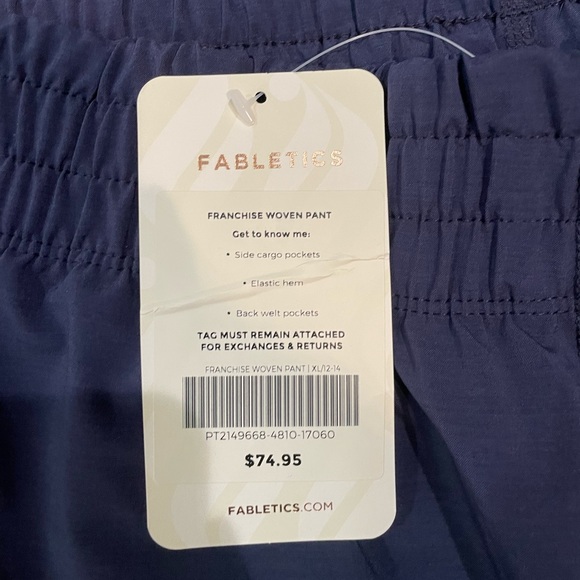 Fabletics Franchise Woven Pants Navy Size XL - Picture 3 of 5